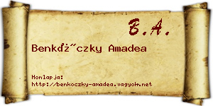 Benkóczky Amadea névjegykártya
